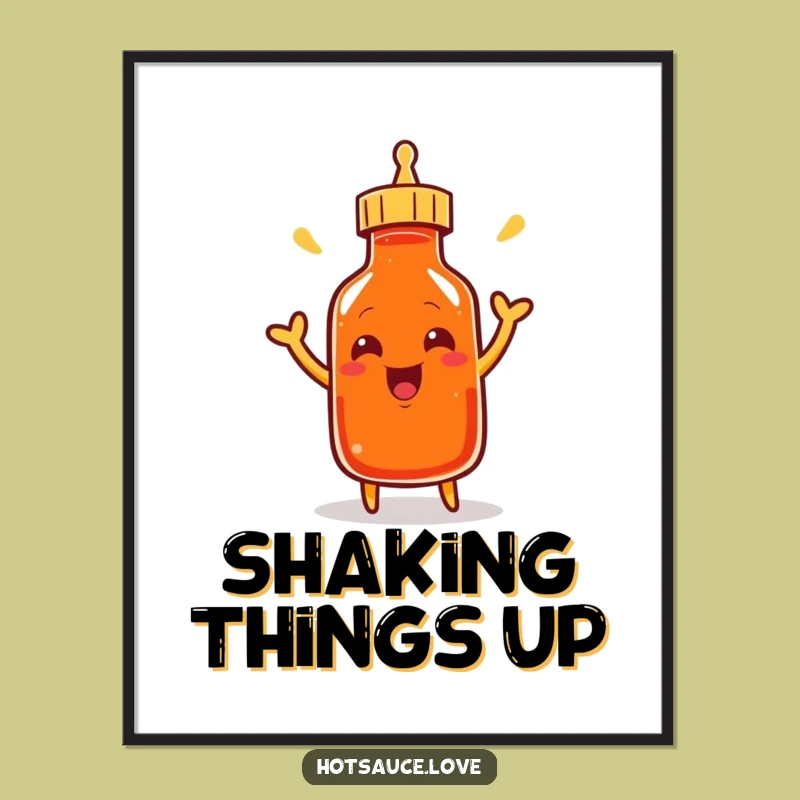 Funny Cayenne Bottle Digital Art: Instant Energetic Decor for Spicy Spaces!