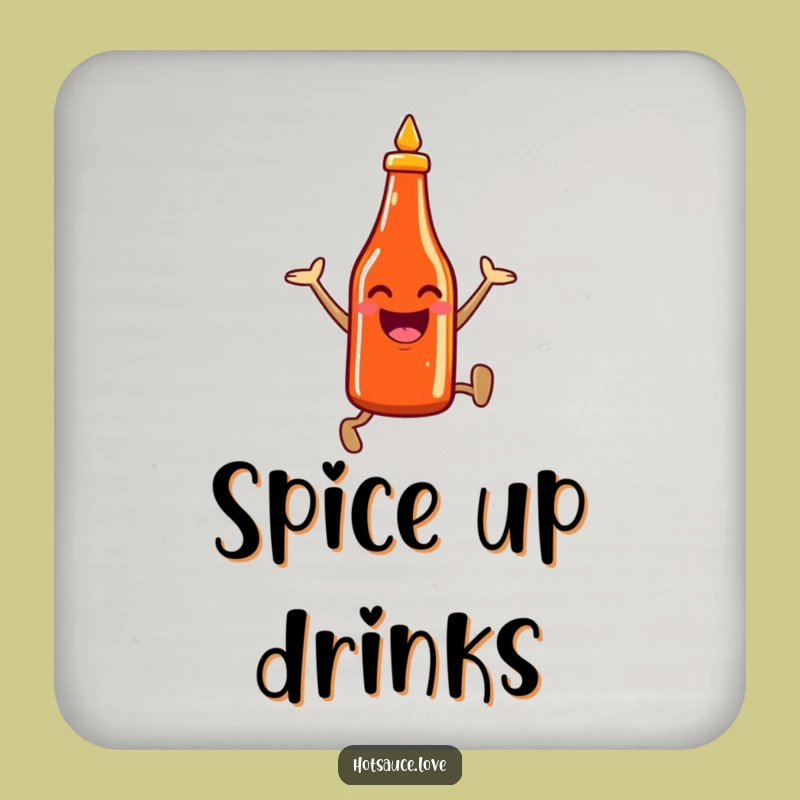 Funny Hot Sauce Coasters: Protect Surfaces with Heat, Quirky Funny Gift