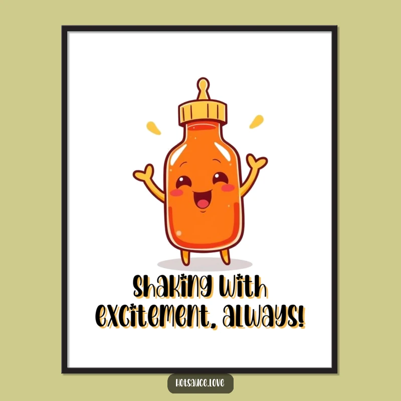 Funny Free Printable Wall Art: Shaking Cayenne Bottle for Energetic Decor