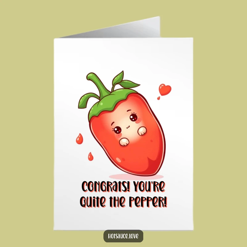 Free Printable Congrats Card Shy Hot Sauce - Secretly Happy Digital Download