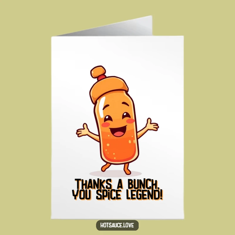 Free Printable Thank You Card Funny Dancing Hot Sauce - Express Gratitude Digital Download